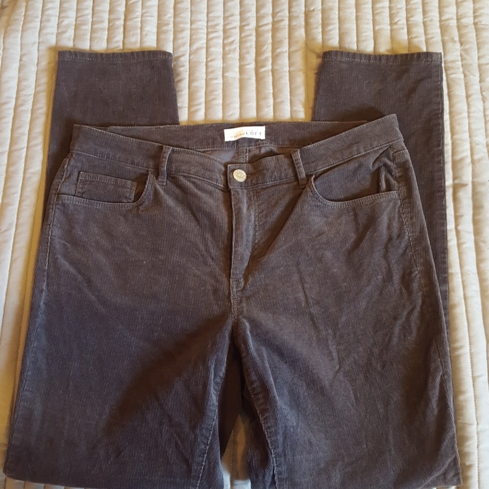 Charcoal gray corduroy skinnies